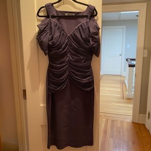 Chiara Boni Purple Ruching Dress, Size 48